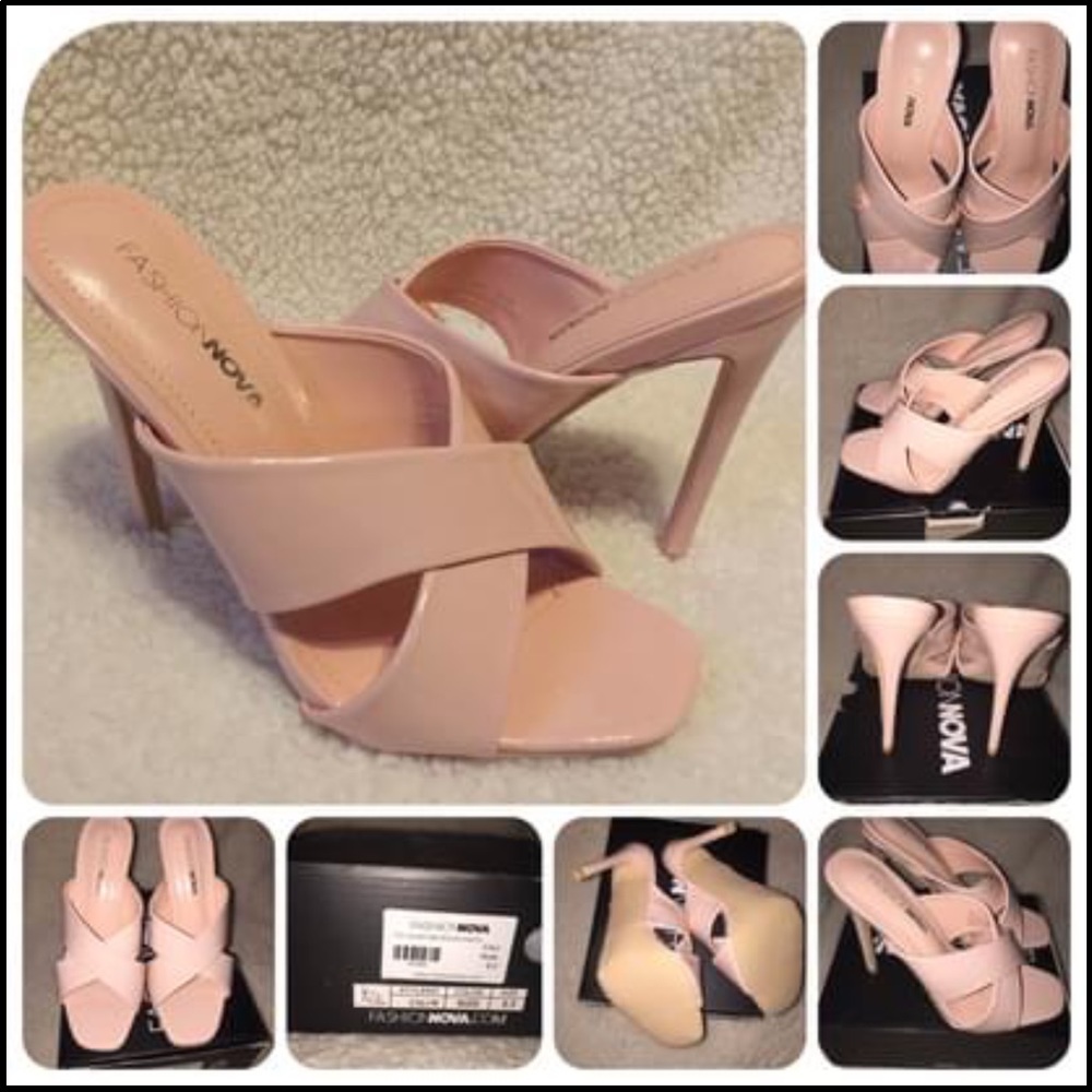 FashionNova It’s You Not Me Heeled Sandal 6.5